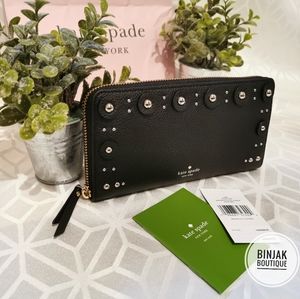 Kate Spade black studded wallet